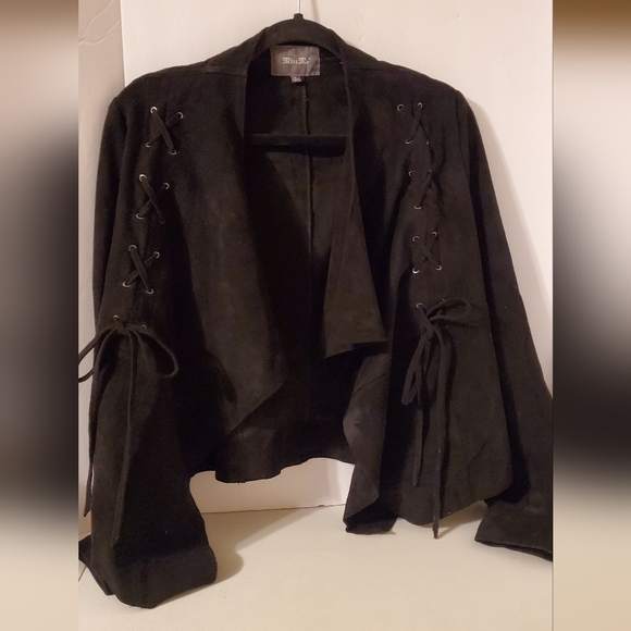 Miss Me faux suede lightweight jacket with fringe Women's Size Large - Picture 1 of 7